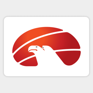 Sunrise Eagle Face Side View Negative Space Magnet